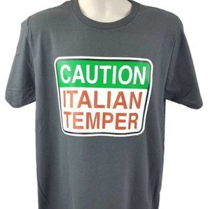 4 Caution Italian Temper Unisex Graphic Shirt Funny Italians Italy Pride Rome
